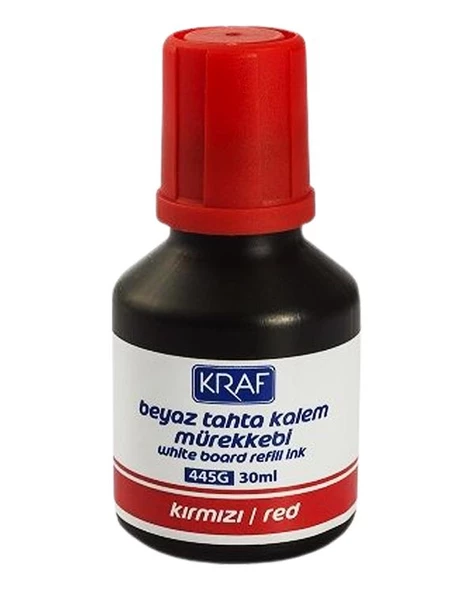 Kraf Beyaz Tahta Kalemi Mürekkebi Kırmızı 30ml ürün görseli 1