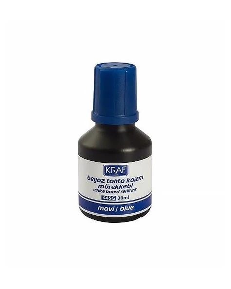 Kraf Beyaz Tahta Kalemi Mürekkebi Mavi 30ml ürün görseli 1