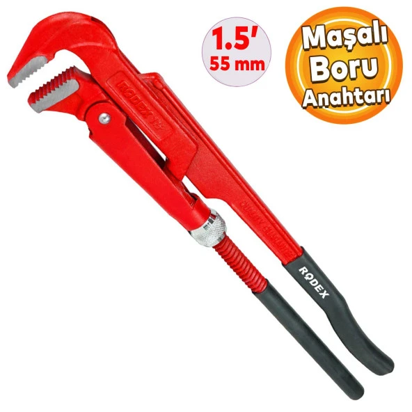 Rodex Boru Anahtarı Maşalı Boru Anahtarı 1.5" 55 mm ürün görseli 1