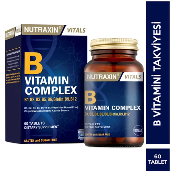Nutraxin B Vitamin Complex 60 Tablet - Resim 2