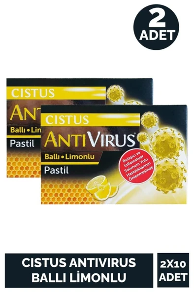 Cistus Antivirus Ballı Limonlu Pastil 2'Li PAKET (SKT:09/2028) ürün görseli 1