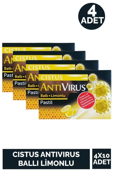 Cistus Antivirus Ballı Limonlu Pastil 4'Lü PAKET (SKT:09/2028) ürün görseli 1