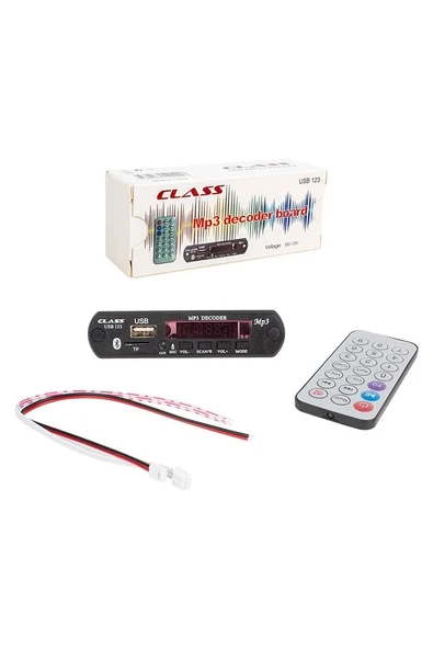 Class Usb-123 12 Volt Sd Af Vr Oto Teyp Mikrofonlu Usb/sd Çevirici Dijital Player Usb Board ürün görseli 1