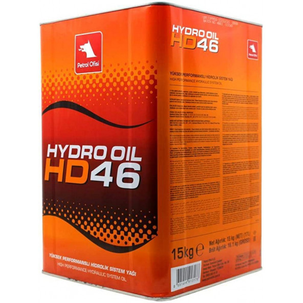 Petrol Ofisi Hydro Oil HD 46 Hidrolik 16 lt Sistem Yağı 2026 üretim ürün görseli 1