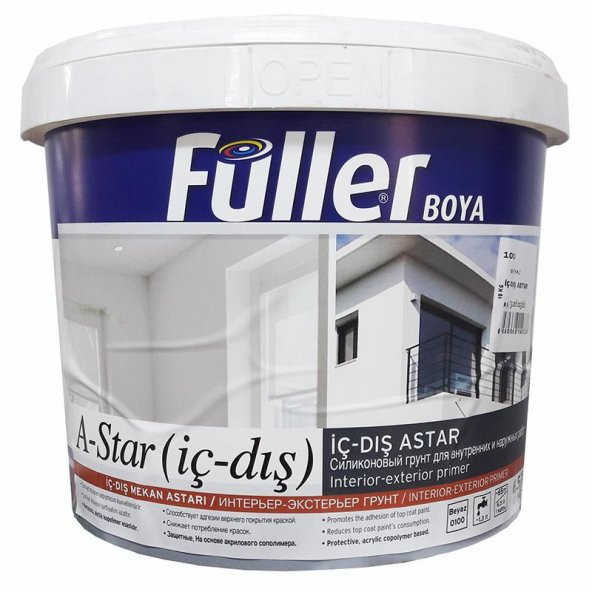 Füller A-Star İç Dış Cephe Astar 10 Kg Beyaz ürün görseli 1