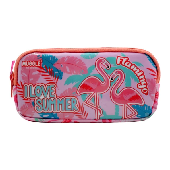 Muggle Kalem Çantası Flamingo Rose Mu-7273 ürün görseli 1