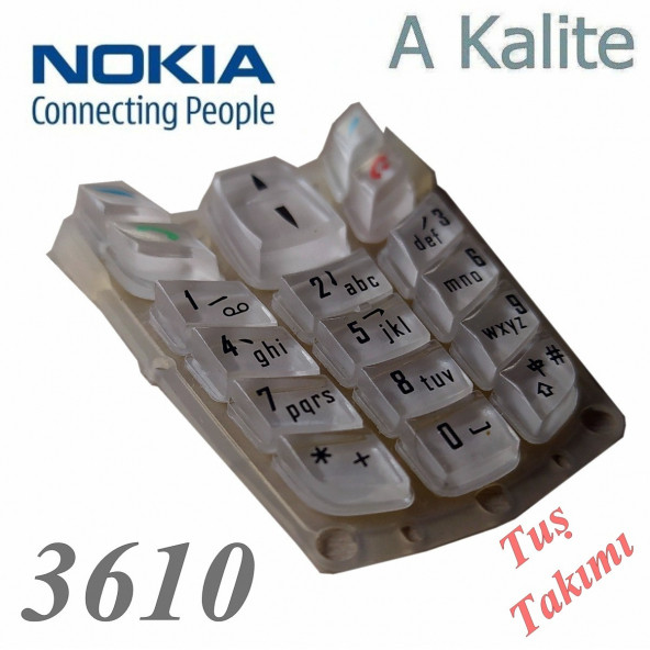 Nokia 3610 Tuş Takımı Beyaz Renk Nokia 3610 Plastik Tuş Takımı ürün görseli 1