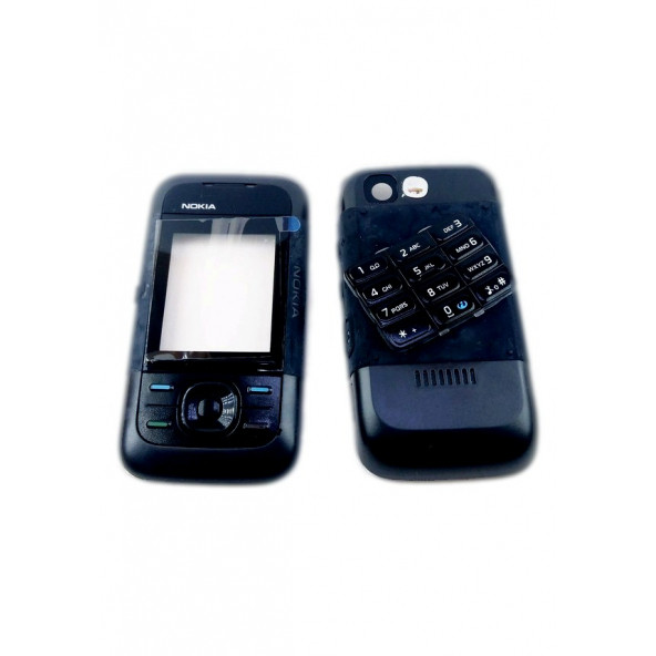 Nokia 5200 Kapak Nokia 5200 uyumlu Siyah Renk Ön Kapak Arka Kapak Tuş Takımı ürün görseli 1