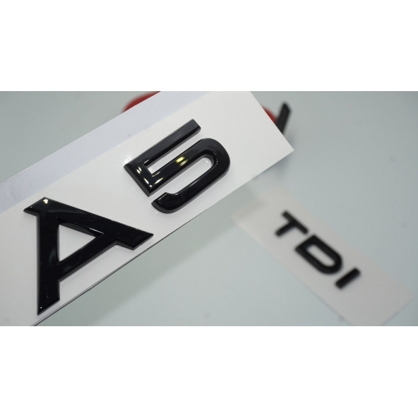 Audi A5 TDi Parlak Siyah ABS 3M 3D Bagaj Yazı Logo Orjinal Ürün ürün görseli 1
