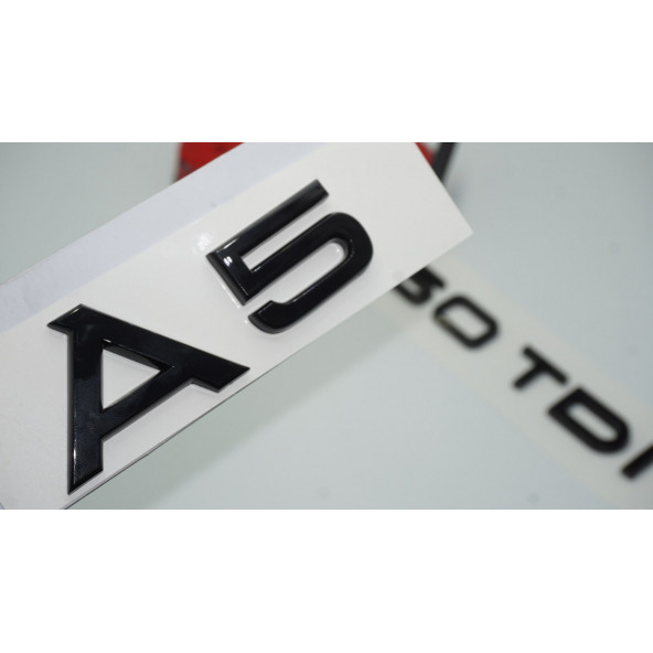 Audi A5 50 TDi Parlak Siyah ABS 3M 3D Bagaj Yazı Logo Orjinal Ürün ürün görseli 1