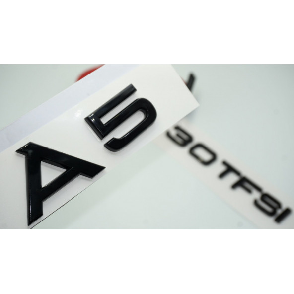 Audi A5 30 TFSi Parlak Siyah ABS 3M 3D Bagaj Yazı Logo Orjinal Ürün ürün görseli 1