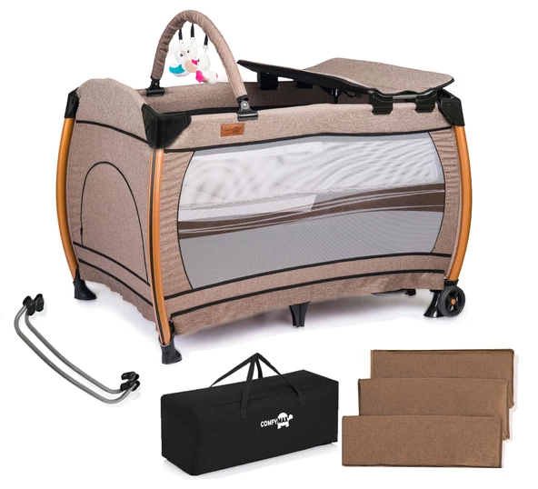 Comfymax Comfymax Power Park Yatak Oyun Parkı 70x110 - Wood Brown ürün görseli 1