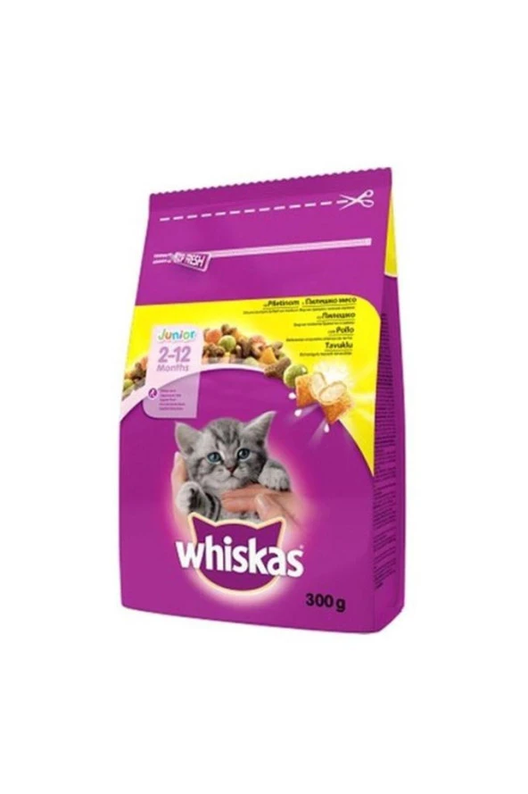 Whiskas Tavuklu Sebzeli 300 gr Yavru Kuru Kedi Maması ürün görseli 1