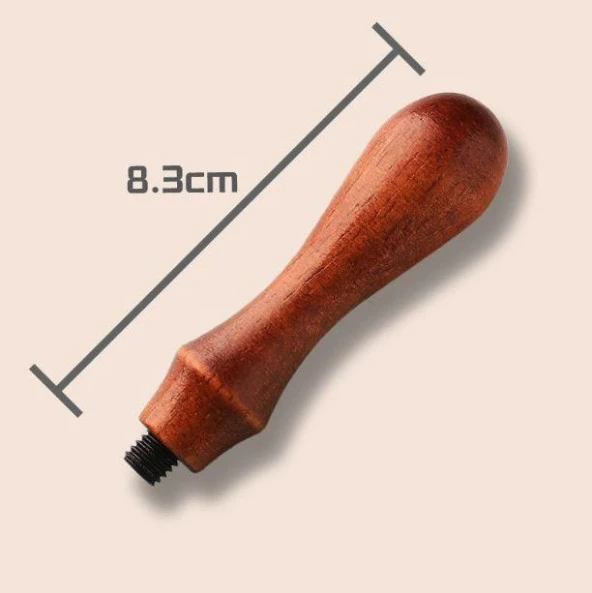 Ahşap Mum Mühürü Sapı Ayva Ağacı M8 Metal Dişli - Resim 3