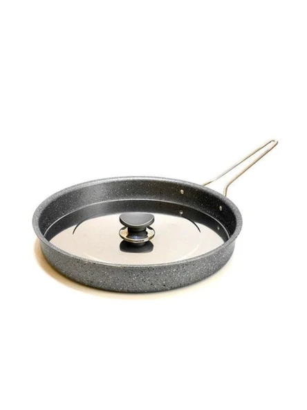Oms 3222.28 Granit Hamsi Tava Metal Kapaklı Gri 28x4 Cm ürün görseli 1