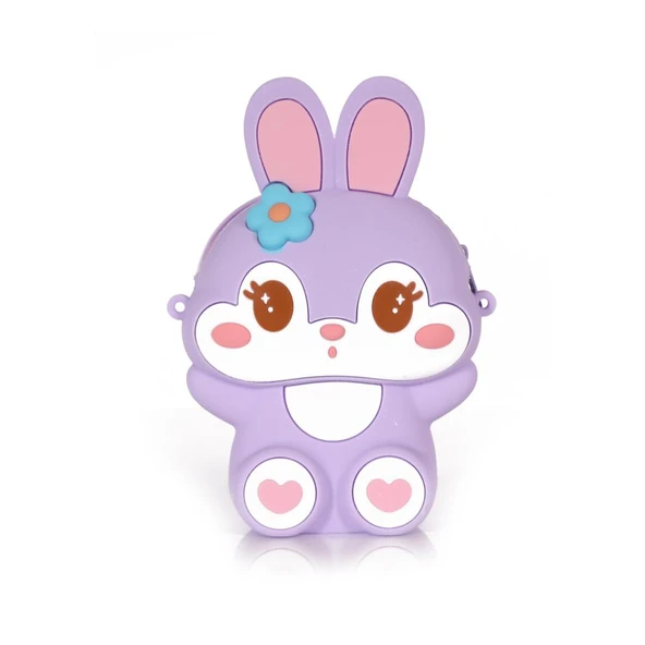 Ogi Mogi Toys Silikon Mor Tavşan Omuz Çantası ürün görseli 1