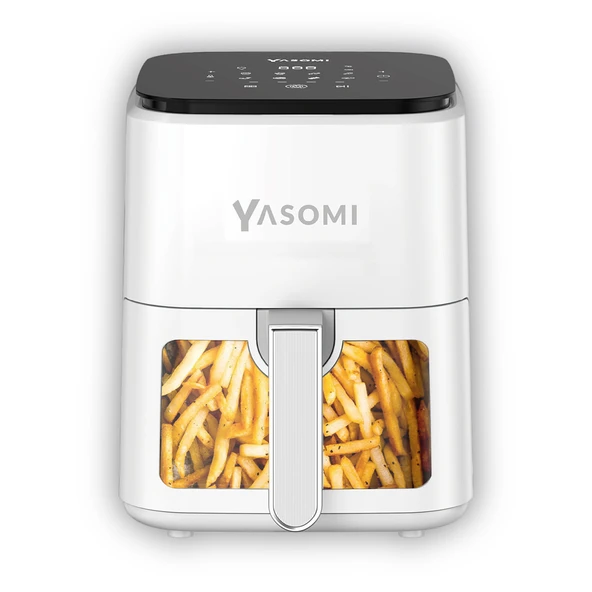 Yasomi Y35 Beyaz 1350W 3,5 Litre Camlı Airfryer Fritöz (Yasomi Türkiye Garantili) ürün görseli 1