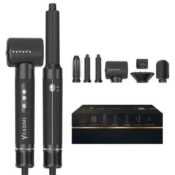 Yasomi S1 Pro 7 In 1 110.000 Rpm Motor Gücü 3 Kademe Saç Şekillendirici ürün görseli 1