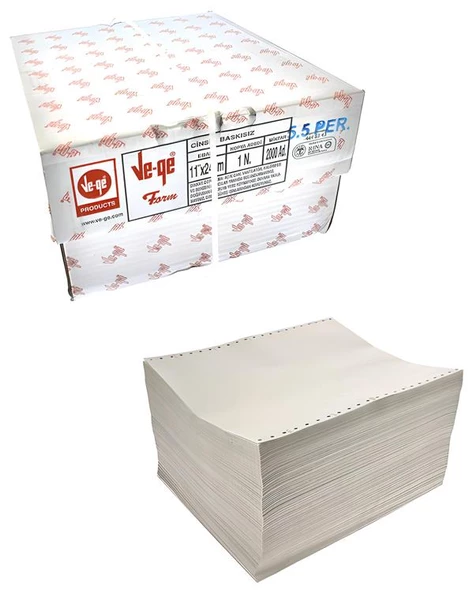 Vege 11x24 cm 3N 500lü Bilgisayar Sürekli Form Kağıdı ürün görseli 1