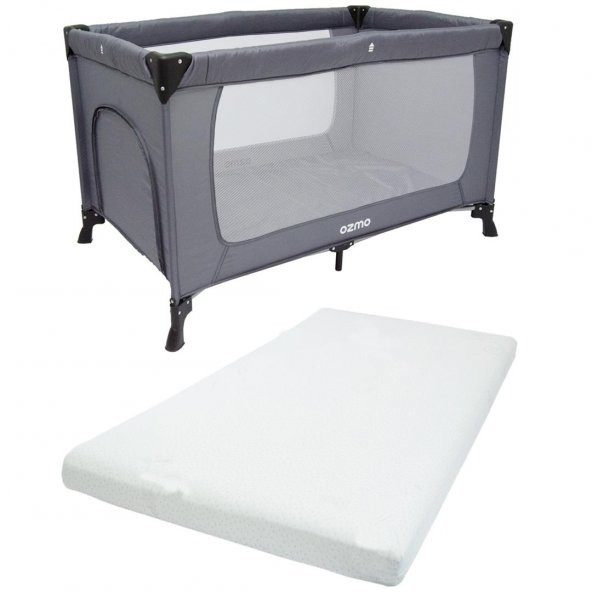 Ozmo Aura Oyun Parkı 70x120 Cm + Pamuk Yatak Gri ürün görseli 1