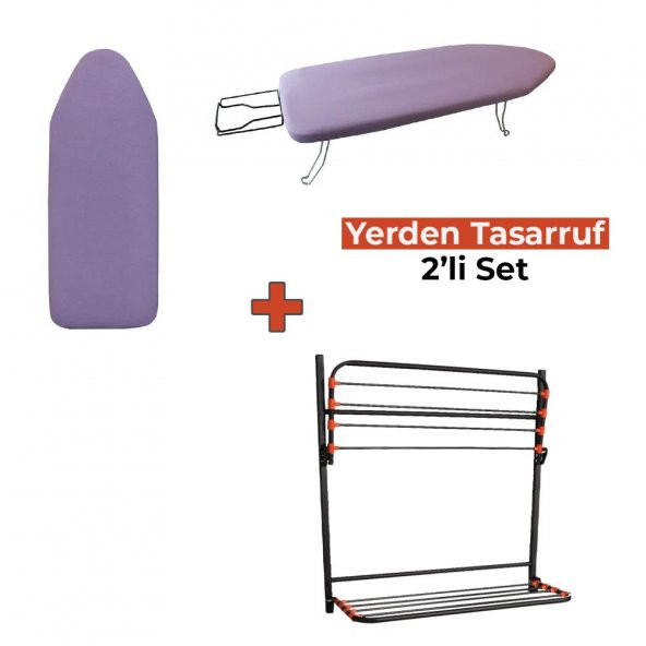 Belda Mini Ütü Masası & Kanat Goldline Asmalı Çamaşır Kurutmalık-Öğrenci İşi Set ürün görseli 1