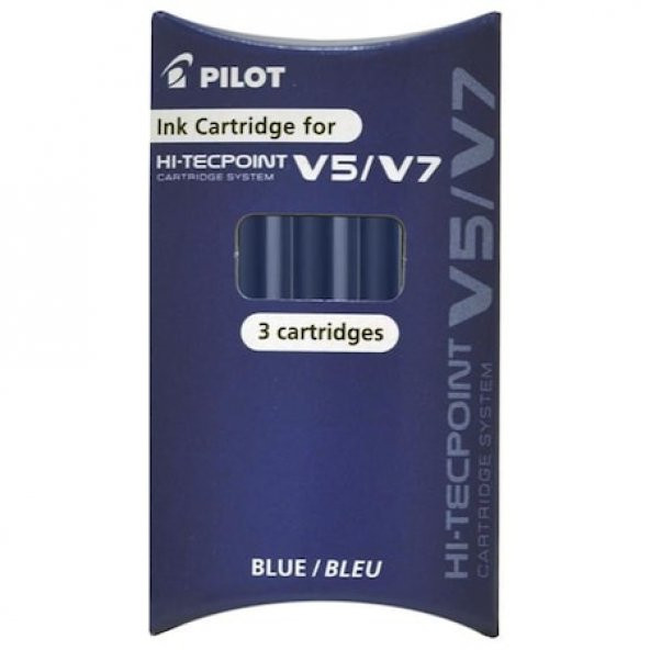 Pilot V7 Hi-Tecpoint Karuşlu Yedek 3lü Mavi ürün görseli 1