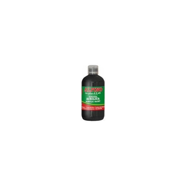 Alpino Akrilik Boya Şişe 250 ML Siyah Akrilik Boya ürün görseli 1