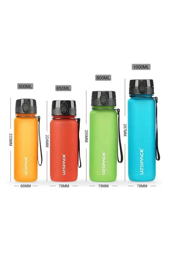 Uzspace Tritan Matara 500 ML Tritan Suluk (Karışık Renk 1 Adet) ürün görseli 1