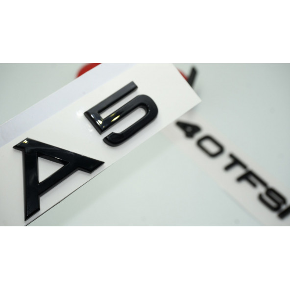 Audi A5 40 TFSi Parlak Siyah ABS 3M 3D Bagaj Yazı Logo Orjinal Ürün ürün görseli 1