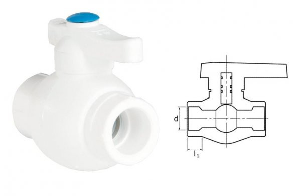 Ege Yıldız PPRC 40 mm Küresel Vana Gri ürün görseli 1