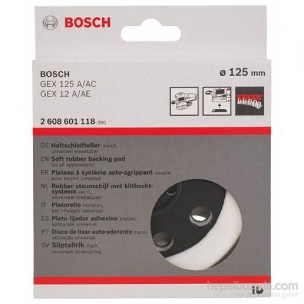 Bosch GEX 125 AAC Soft Taban 0 2608 601 118 ürün görseli 1