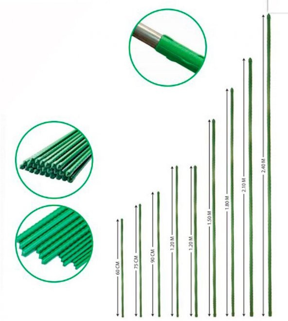 Ennalbur Destek Çuğuğu 8 mm 120 cm 4 Adet ürün görseli 1