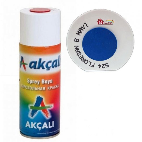 Akçalı Sprey Boya 400 ml 524 Florasan Boncuk Mavi ürün görseli 1