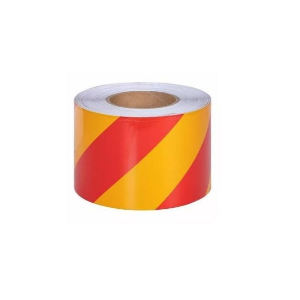 Fosforlu Bant  17 cm x 5 Metre Sarı Kırmızı ürün görseli 1