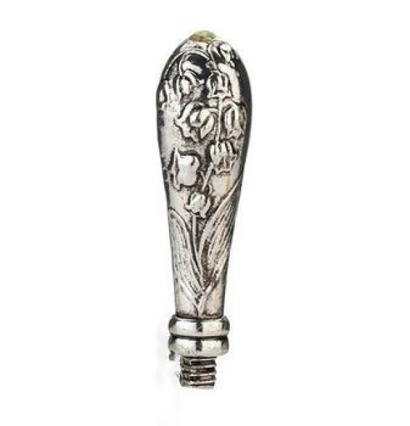 Mum Mühür Damga Kolu Premium Metal Çan Çiçeği Gümüş ürün görseli 1
