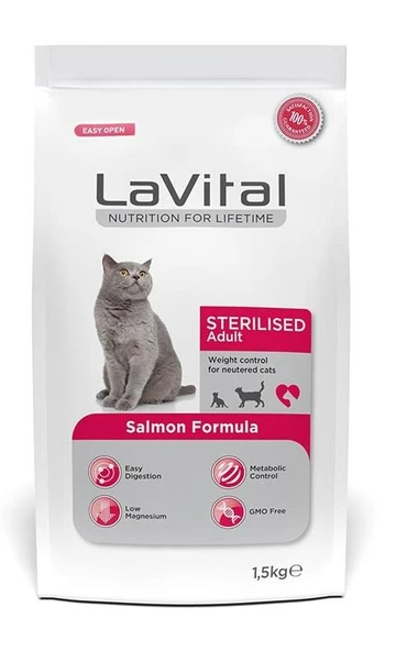 LaVital Somonlu Kısırlaştırılmış Kedi Maması 1,5 Kg ürün görseli 1