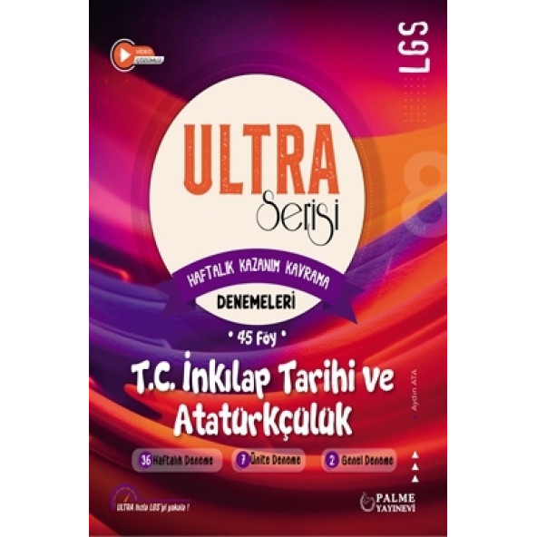 Palme Yayınevi ULTRA Serisi LGS T.C. İnkılap Tarihi ve Atatürkçülük Denemeleri ürün görseli 1