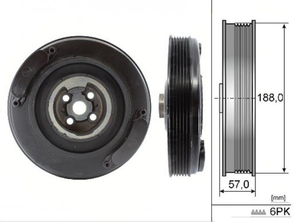 KRANK KASNAĞI VOLKSWAGEN LT35-CRAFTER 2.5 BJM 074105251A ürün görseli 1