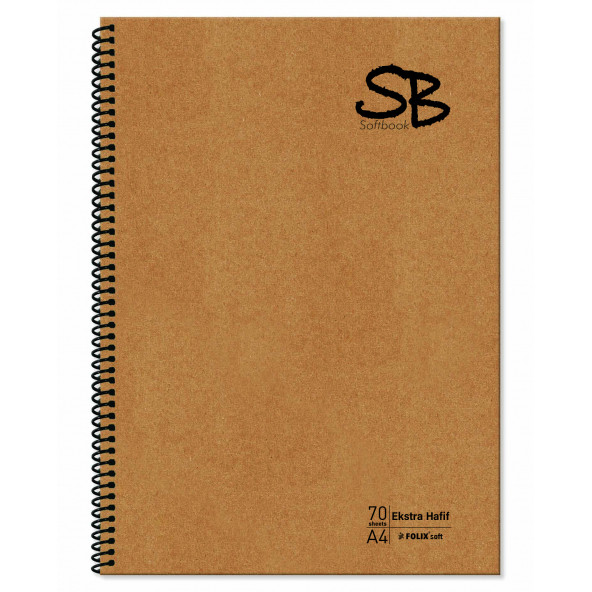 SB A4 70 Yp. Defter Kraft Kapak Spiralli Hafif Kağıt ÇİZGİLİ 140 Sf. ürün görseli 1