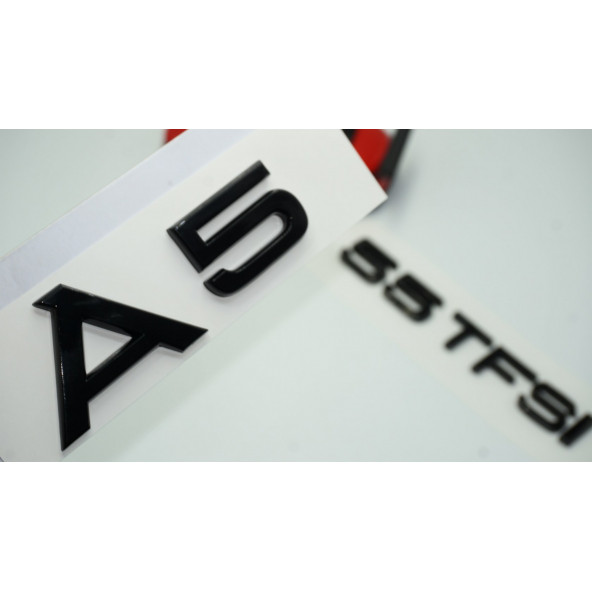 Audi A5 55 TFSi Parlak Siyah ABS 3M 3D Bagaj Yazı Logo Orjinal Ürün ürün görseli 1