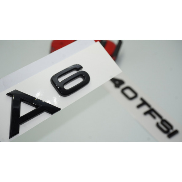 Audi A6 40 TFSi Parlak Siyah ABS 3M 3D Bagaj Yazı Logo Orjinal Ürün ürün görseli 1