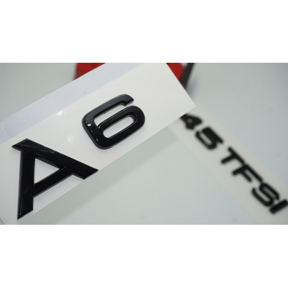 Audi A6 45 TFSi Parlak Siyah ABS 3M 3D Bagaj Yazı Logo Orjinal Ürün ürün görseli 1