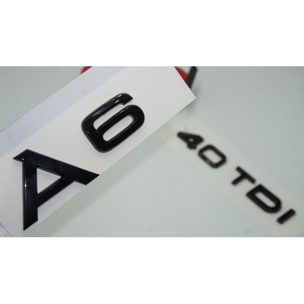 Audi A6 40 TDi Parlak Siyah ABS 3M 3D Bagaj Yazı Logo Orjinal Ürün ürün görseli 1