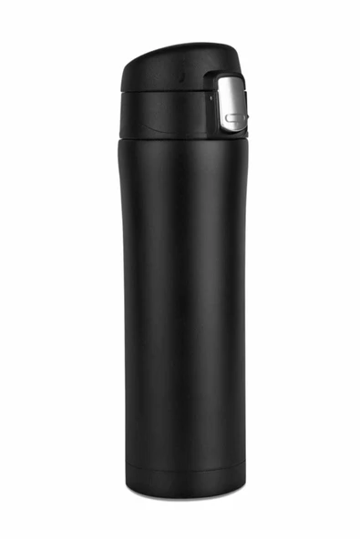 Siyah Çelik Termos Matara 500 ml - Resim 2