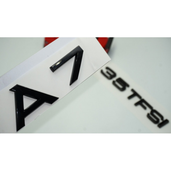Audi A7 35 TFSi Parlak Siyah ABS 3M 3D Bagaj Yazı Logo Orjinal Ürün ürün görseli 1