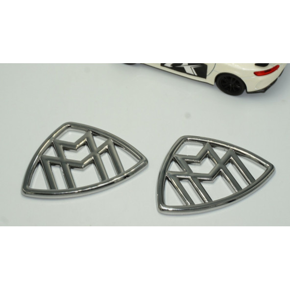 Maybach Yan Kanatlar Krom Metal Logo Arma - Resim 3