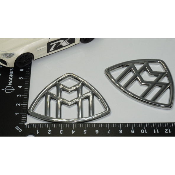 Maybach Yan Kanatlar Krom Metal Logo Arma - Resim 4