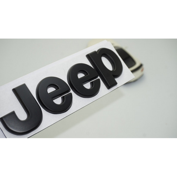 Jeep Kaput Bagaj 3M 3D Siyah Metal Logo Amblem Arma ürün görseli 1