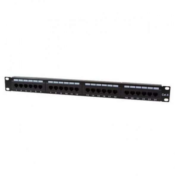 P24UTP PP-UC6-2524 CAT6 24 PORT DOLU PATCH PANEL ürün görseli 1