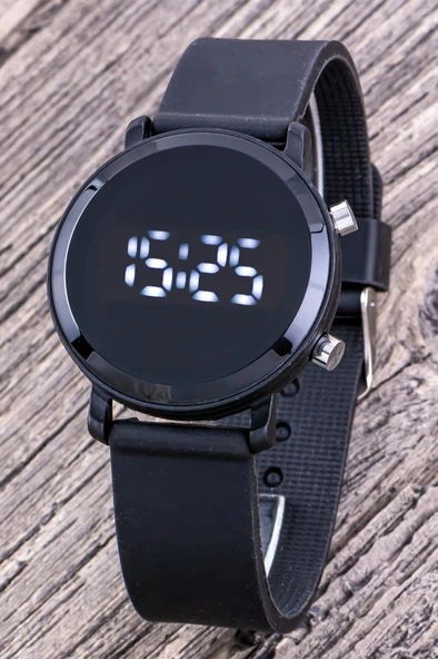 Genç Kız Kadın Kol Saati Çocuk Yetişkin Led Saat Siyah Silikon Kordon Unisex Model ST-304321 ürün görseli 1
